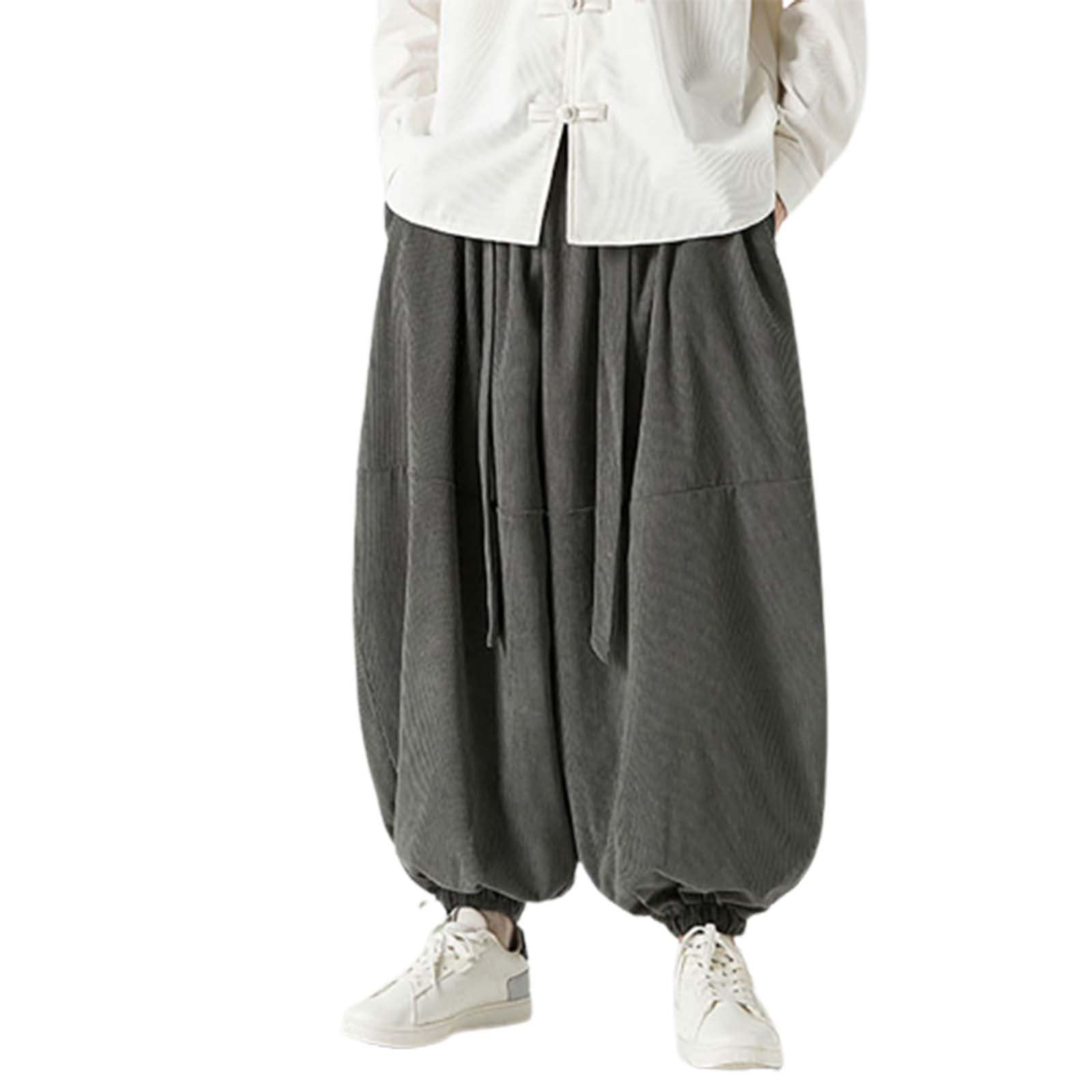 Herren-Hose, lässig, gerippt, gerader Schnitt, Cordhose, Hip-Hop, lässig, weites Bein, lässig, gerades Bein