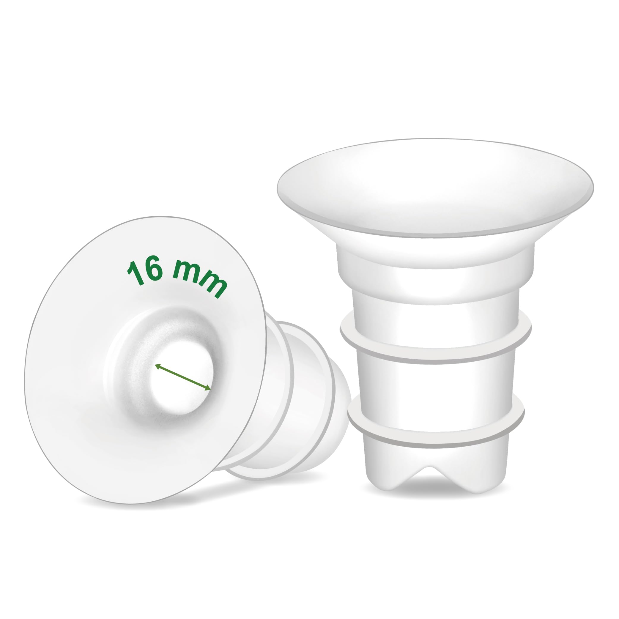 Maymom Flange Inserts 16 mm Long Plus Compatible with Freemie 25 mm, Medela PersonalFit 24 mm, Spectra 24 mm, Momcozy S9 Pro S12 Pro, Pack of 2-image-17