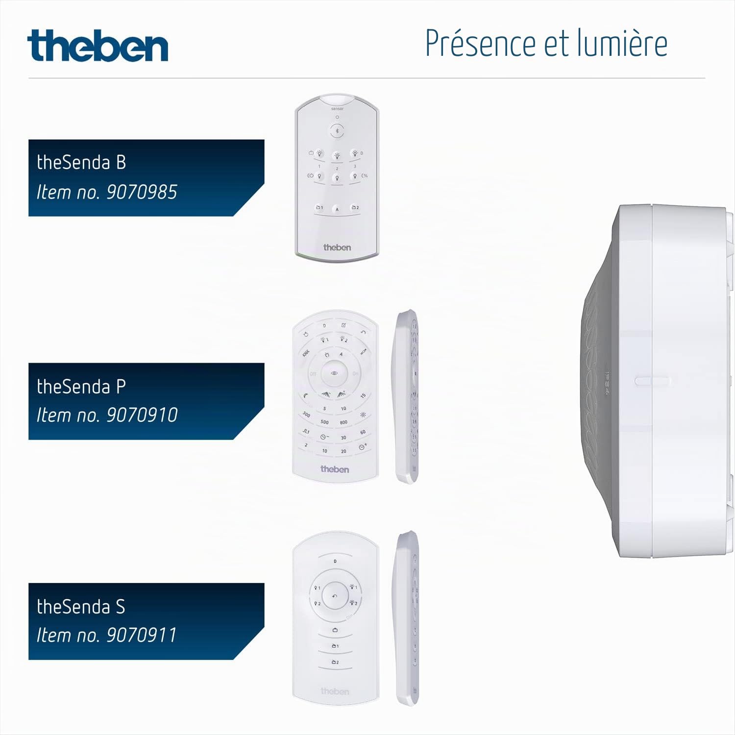 Theben 1030062 LUXA 103 S360-100-12 AP WH détecteur de présence 360°