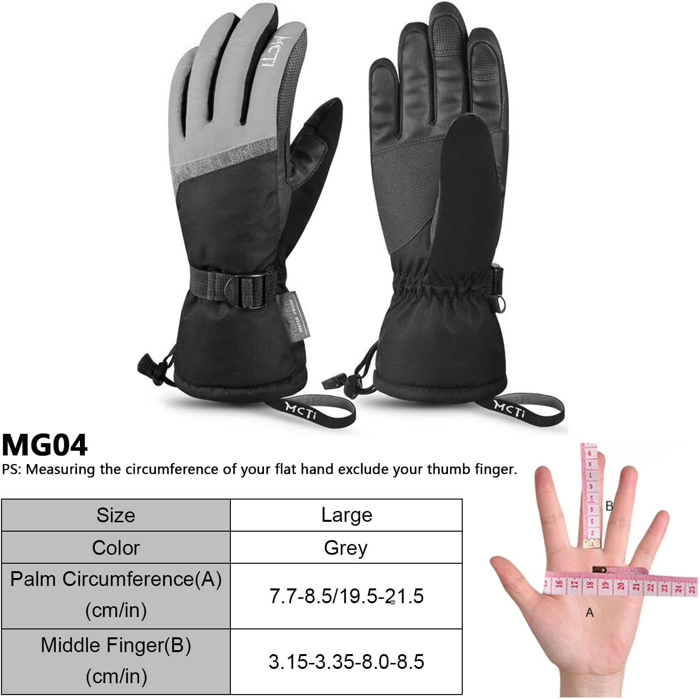 MCTi Thin Glove Liner MG11 1 Pair(Gray, Large) Womens Ski Gloves MG04 1 Pair(Rose Red, Medium)