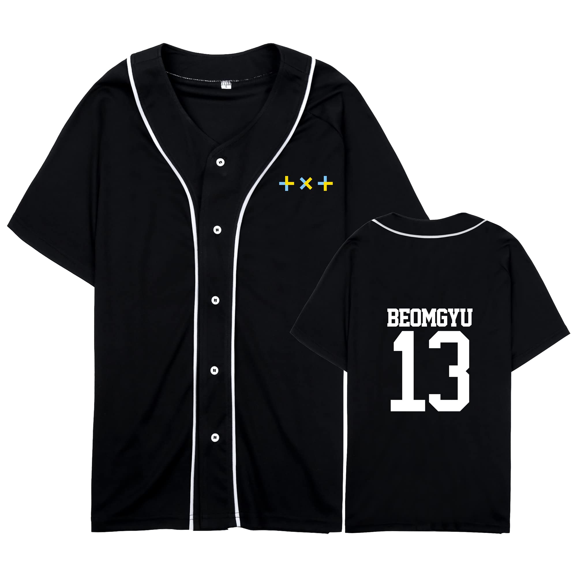 APPIRA Kpop TXT Shirt Yeonjun Soobin Taehyun Hueningkai Beomgyu Baseball Jersey T-Shirt