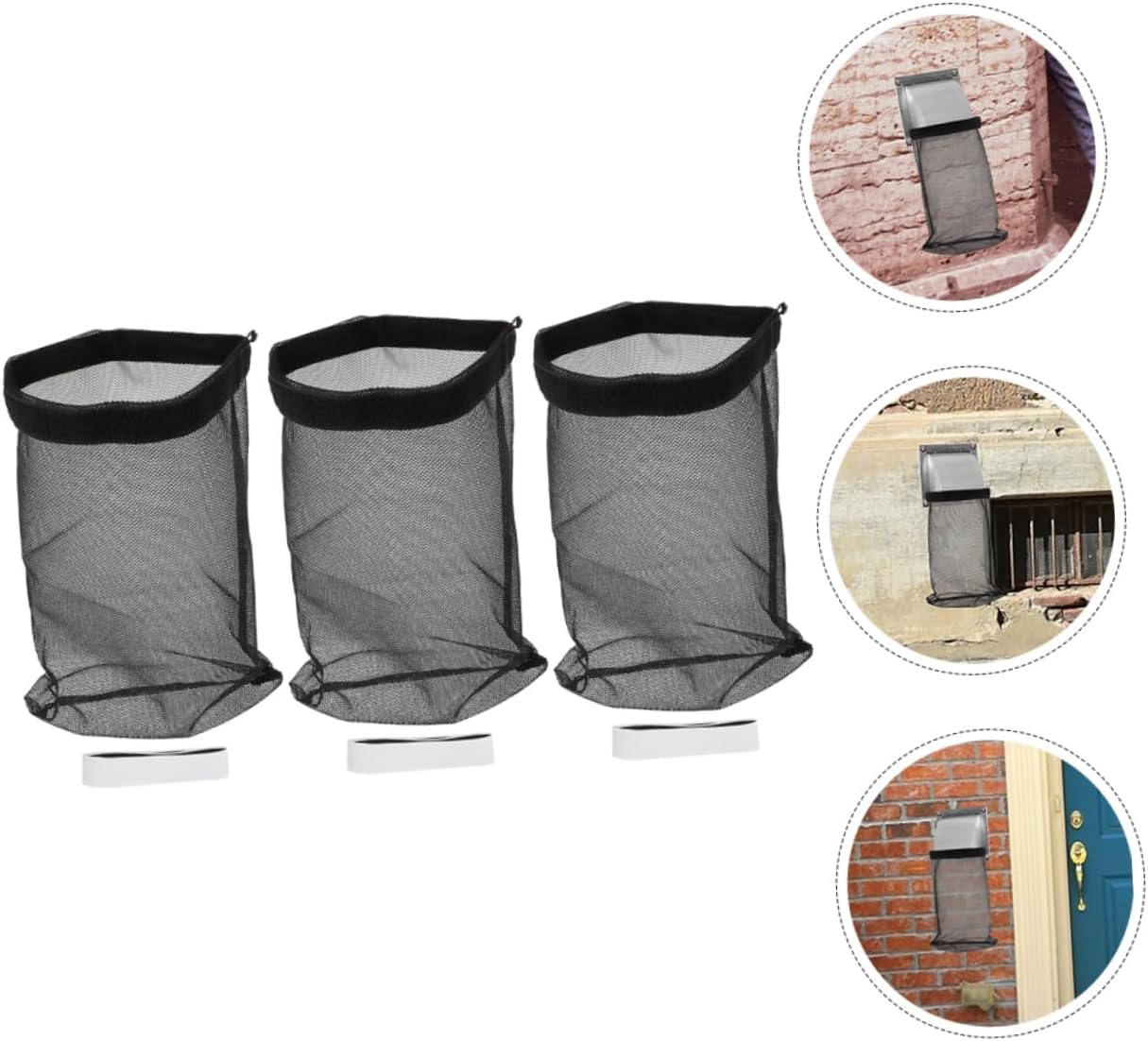 3pcs Outdoor Dryer Dust Bags Replacement Lint Trap for Drying Machine Easy Installation Lint Collector for Efficient Venting
