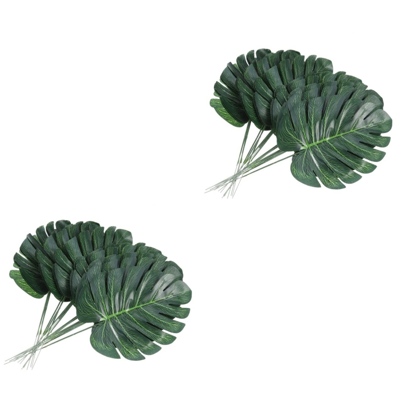 Amosfun 2 Set Di Foglie Tropicali Decorazione Artificiale Foglie Di Monstera Pianta Finta Fiori Di Simulazione Verde Per La Decorazione Dellufficio Domestico 40 Pezzi * 2