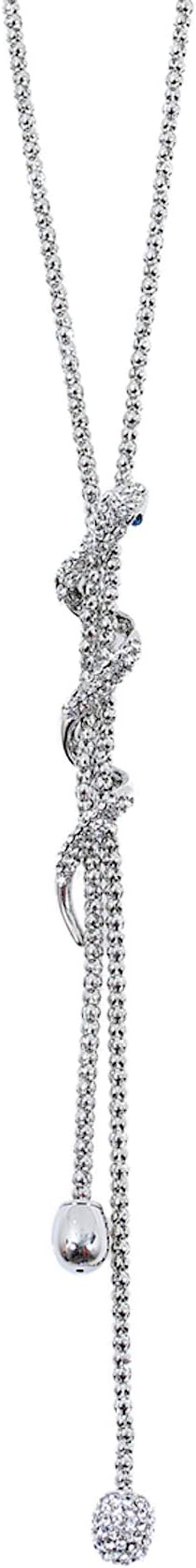 MOONSTONE Fashion Jewelry Pendant for Women, Elegant Snake Crystal Long Chain