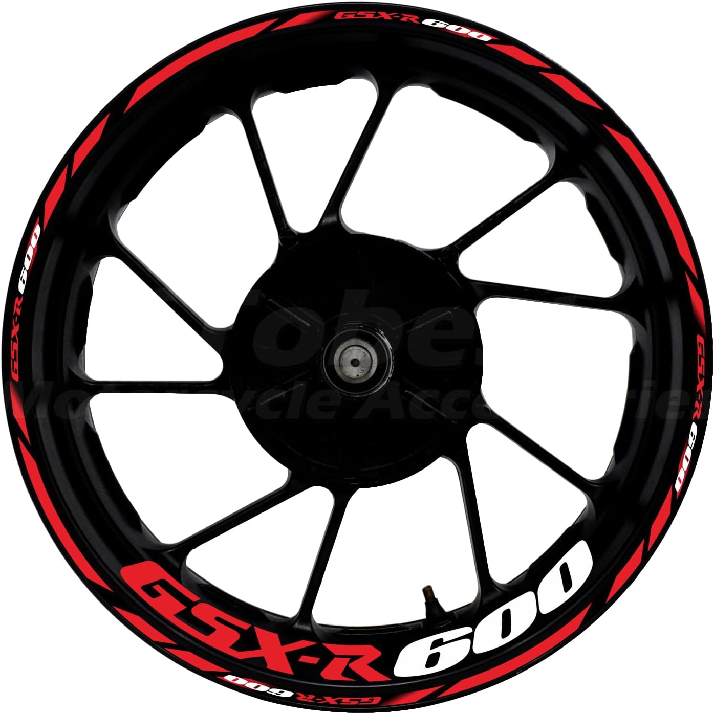 Awonderful Motorcycle Reflective Wheel Stripes kit, Wheel Rim Stickers Compatible with Suzuki GSXR600 K1/GSXR600 K4/GSXR600 K6/GSXR600 K8/GSXR600 K9 2011-2019,White