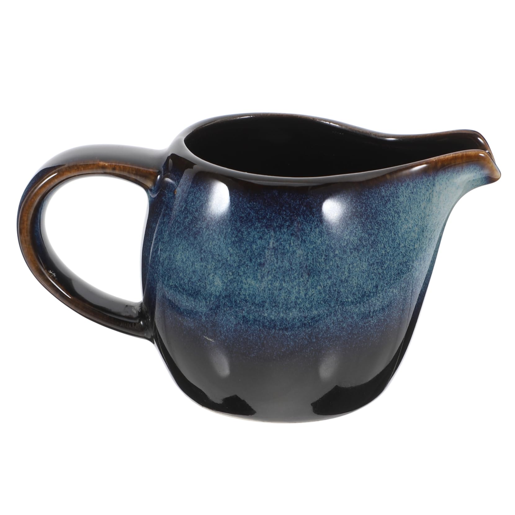 CIYODO Elegant Ceramic Pitcher with Handle European Design for Milk Sauces and Dressings Dishwasher and Microwave Safe for Dining Tables