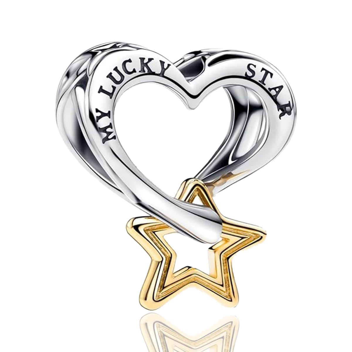 Hevdlt Familie, Freundschaft und Liebe Charm Anhänger | 925 Sterlingsilber mit 5A Zirkonia | Passend für europäische Armbänder und Halsketten | Eleganter Schmuck für Damen
