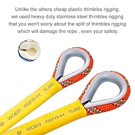 X XBEN Outdoor Climbing Rope 30M (96ft) Rock Climbing Rope, Escape Rope Climbing Equipment Fire Rescue Parachute Rope (96 Foot) - Orange