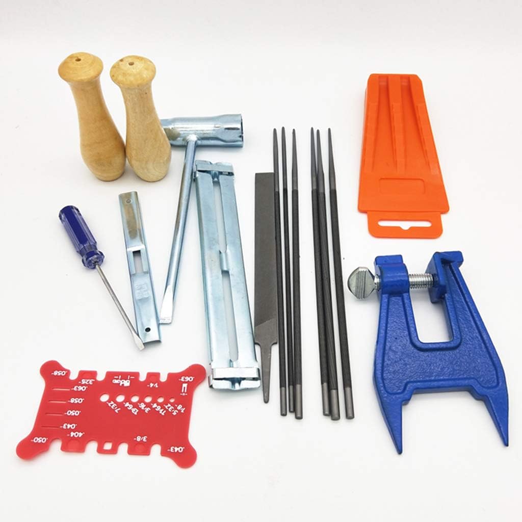 16pcs/set Chainsaw Sharpener File Guide Measuring Tool For Sharpening Filing Gardening