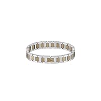 Lacoste Braccialetto a maglie da uomo Collezione METROPOLE in Acciaio Inossidabile e Acciaio Khaki