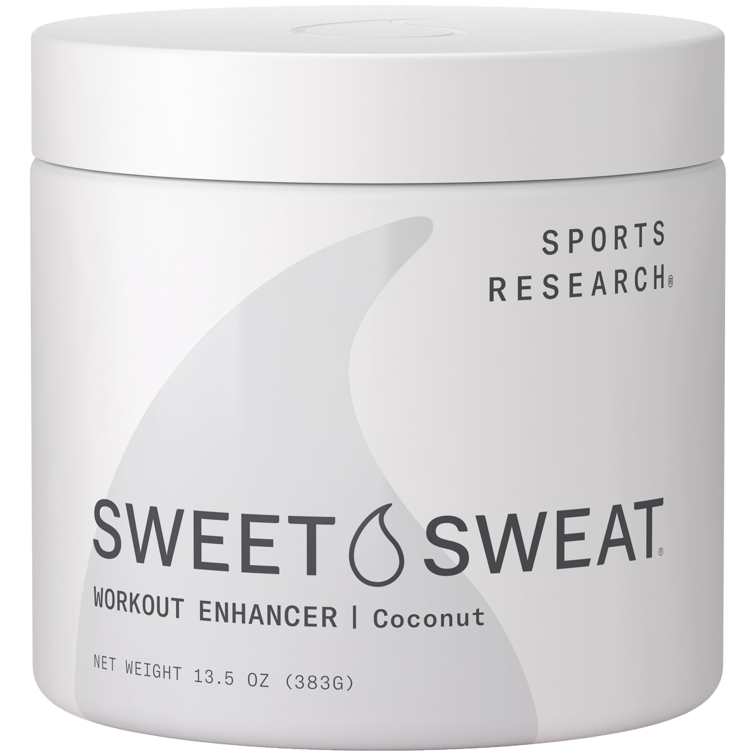 Sweet Sweat Workout Enhancer (Coconut, XL Jar, 13.5oz- 383 g, Men & Women)