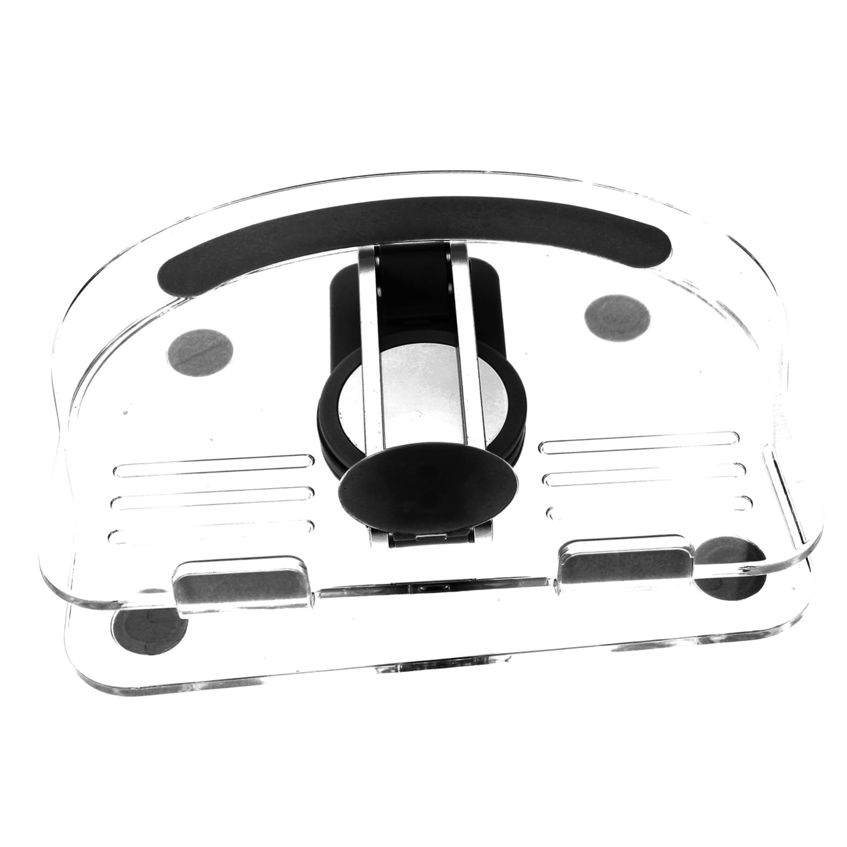 SEWACC Soporte para Tableta de Escritorio Acrílico Plegable y Giratorio Antideslizante para Oficina y Hogar Color Negro