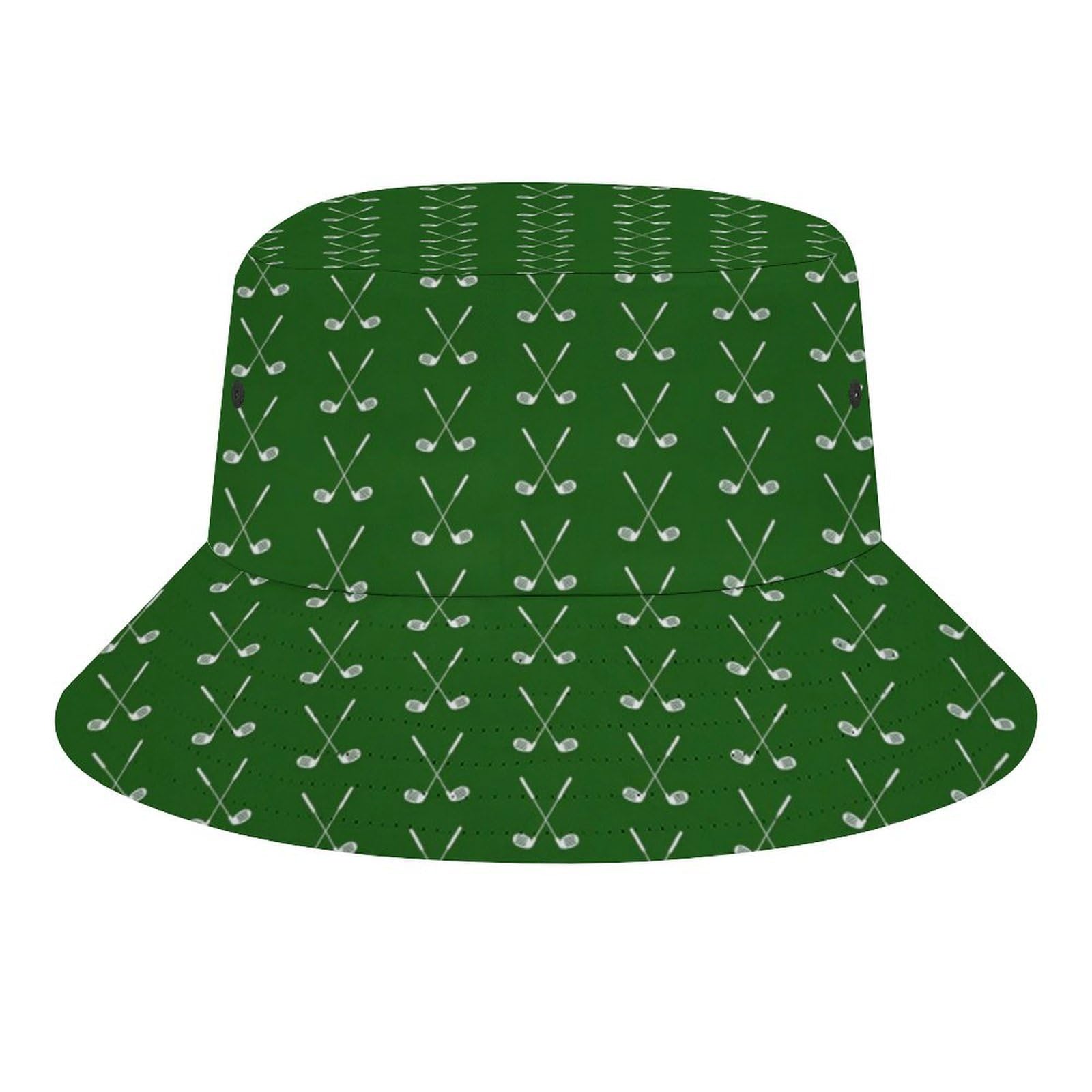 Fabretto Crossed Golf Clubs Bucket Hat for Women Men Packable Fisherman Hat Sun Cap Travel Outdoor Beach Caps