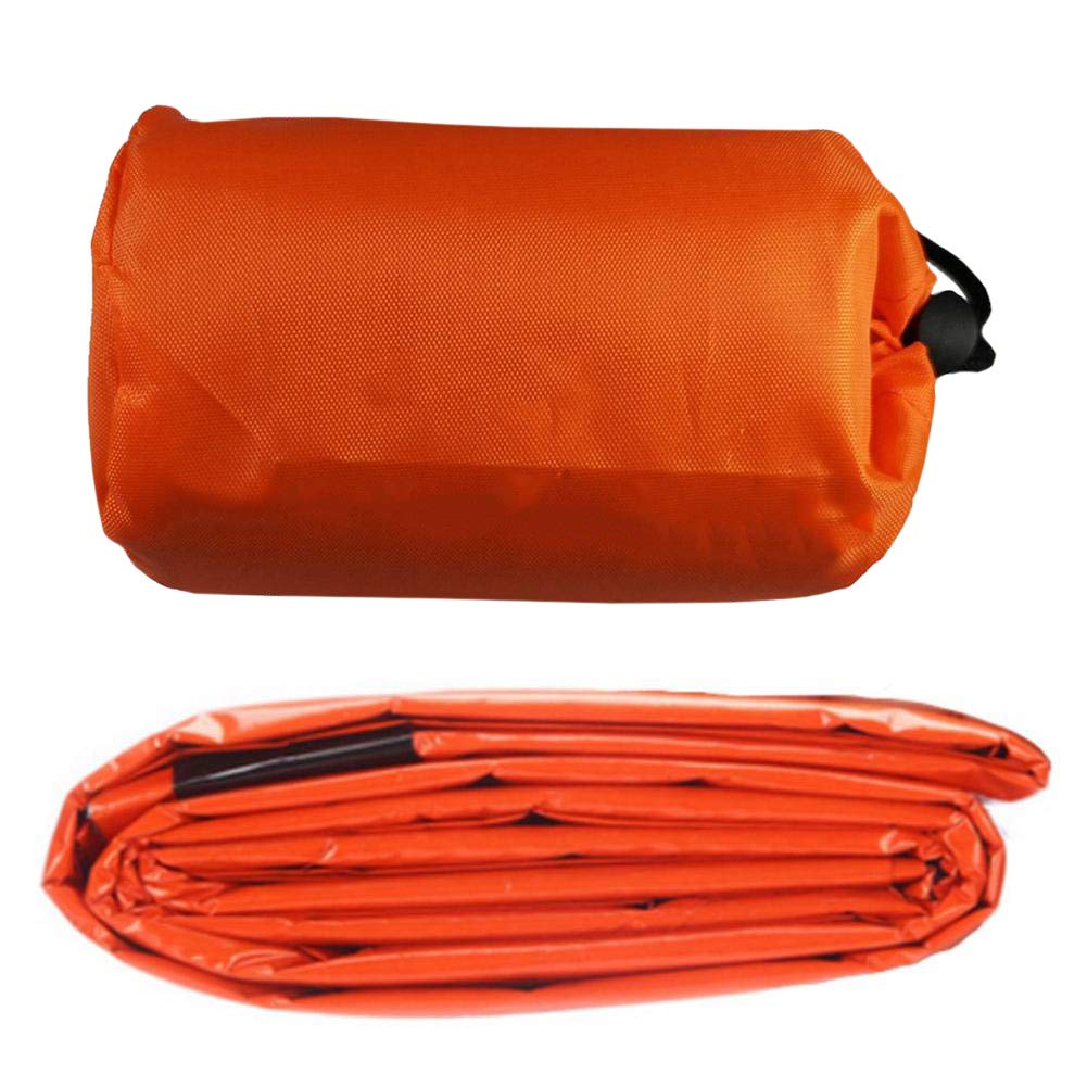 Sirius SurvivalBivvy Emergency Sleeping Bag - Lightweight & Compact - Waterproof, Thermal, Emergency Blanket - Mylar Sleeping Bag in Portable Drawstring Sack - Orange