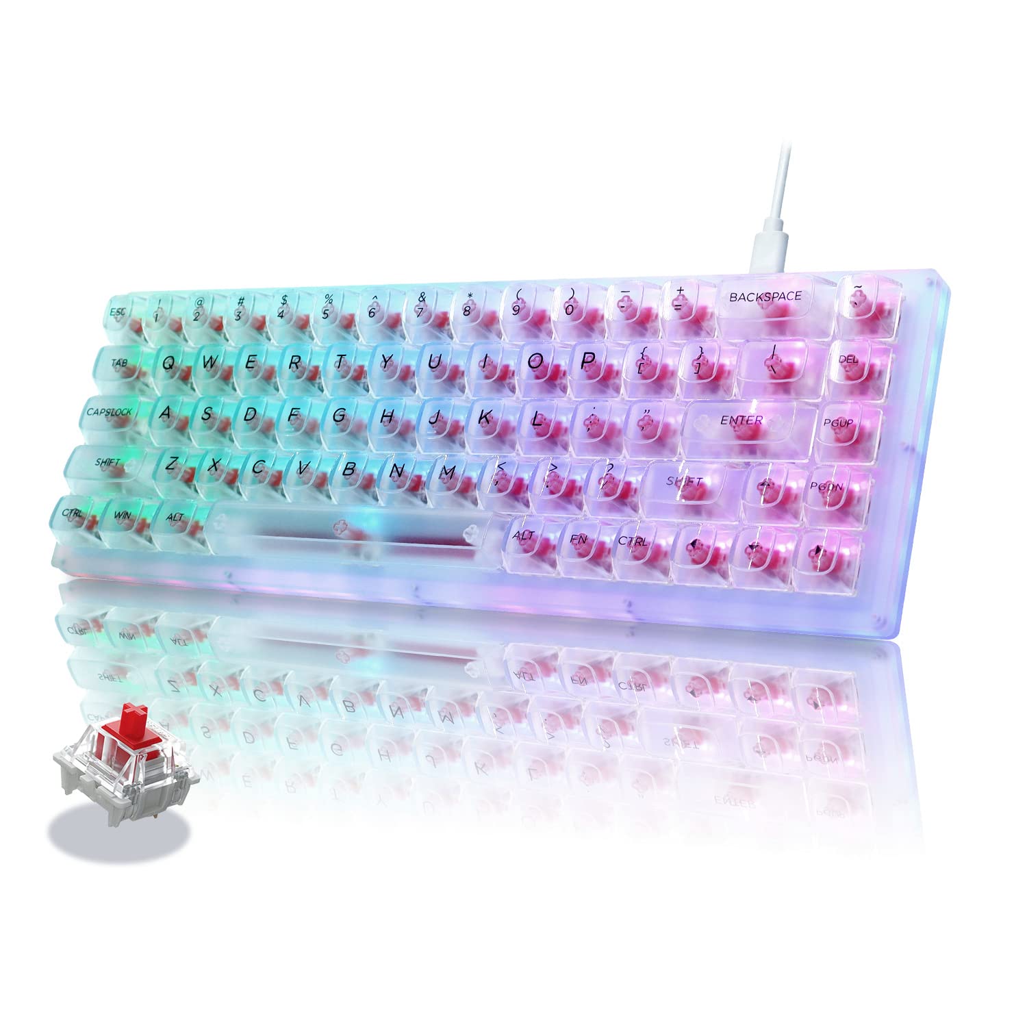 Buy Womier 65 Keyboard, K68 PRO Hot Swappable Mechanical Keyboard, 68