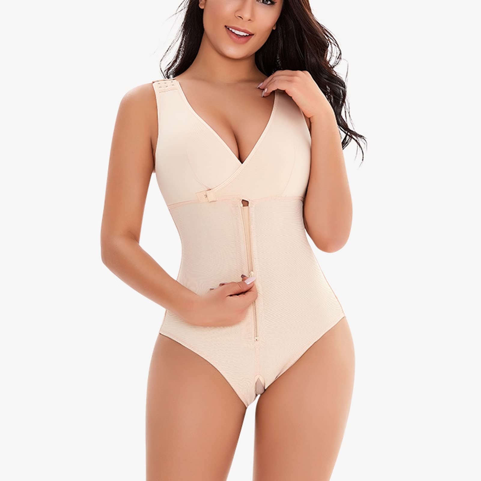 LYGBAOFUL Pełne ciało dla kobiet z podnośnikiem Butt Lifter Plus Size Body Shapewear Regulowany kombinezon z gorsetem do karmienia piersią