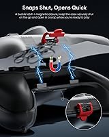 Vista 3 de Tiiletzote Protective Travel Case for Nintendo Switch 2 Pro Controller, Hard Shell 1:1 Fit Portable Carrying Case, Magnetic Closure, Joystick Negro