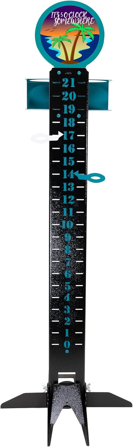 SWEN Products Tropical Oasis Steel Metal Lawn Scoreboard