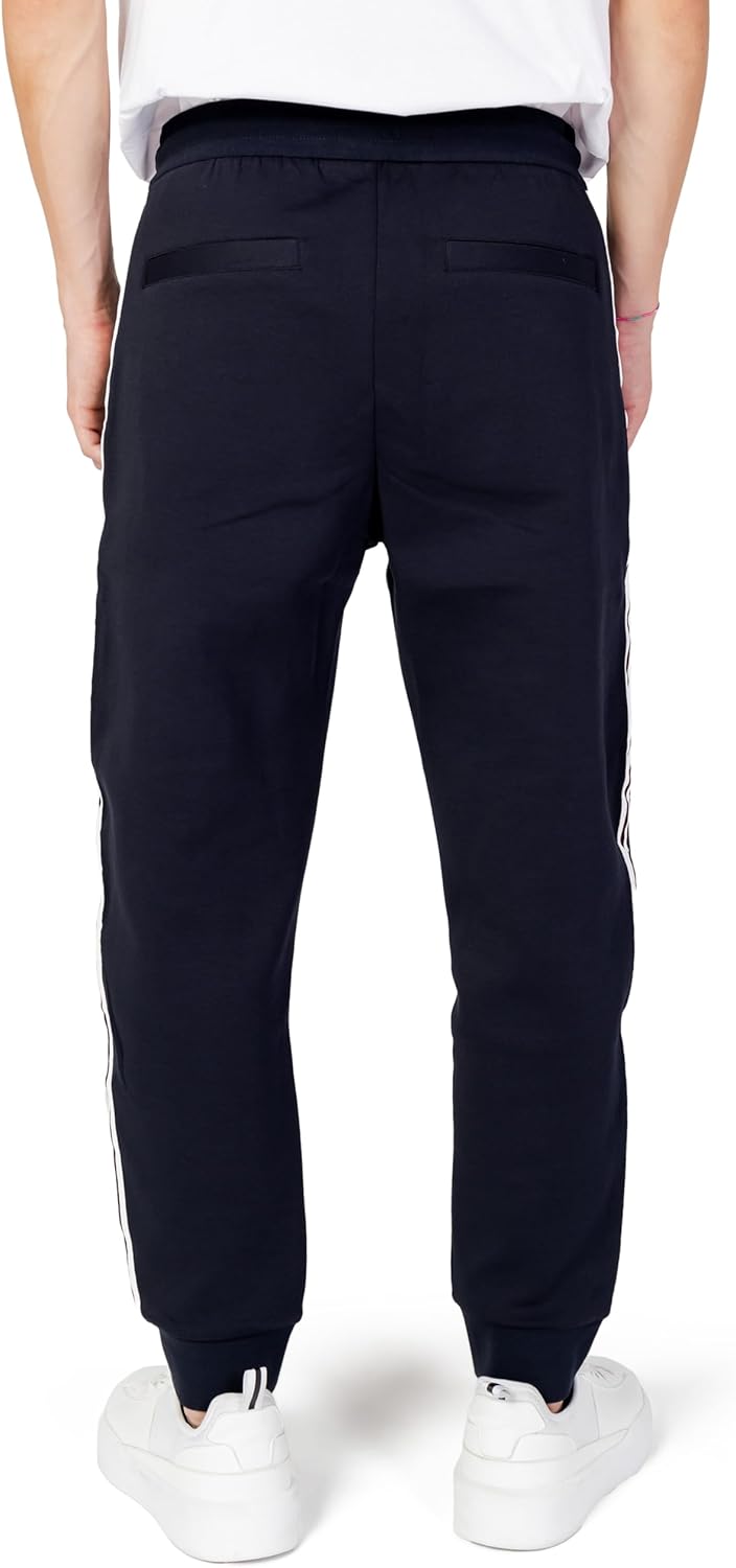 Armani Exchange Mens Bonded Cotton Signature Logo Drawstring Jogger Sweatpants - Image 2