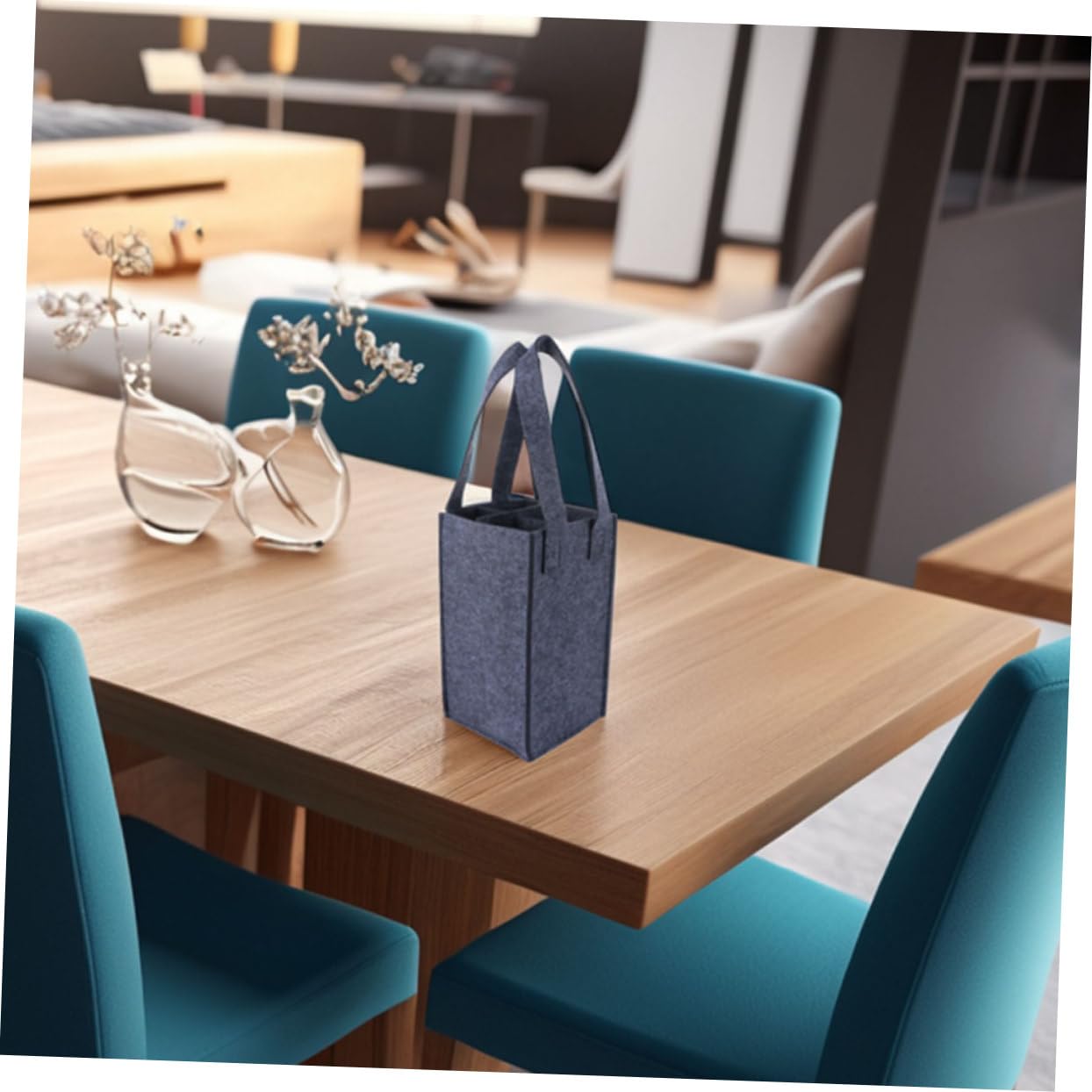 LIFKOME 4 Pièces Pochette de Transport en Feutre pour Bouteilles de Vin