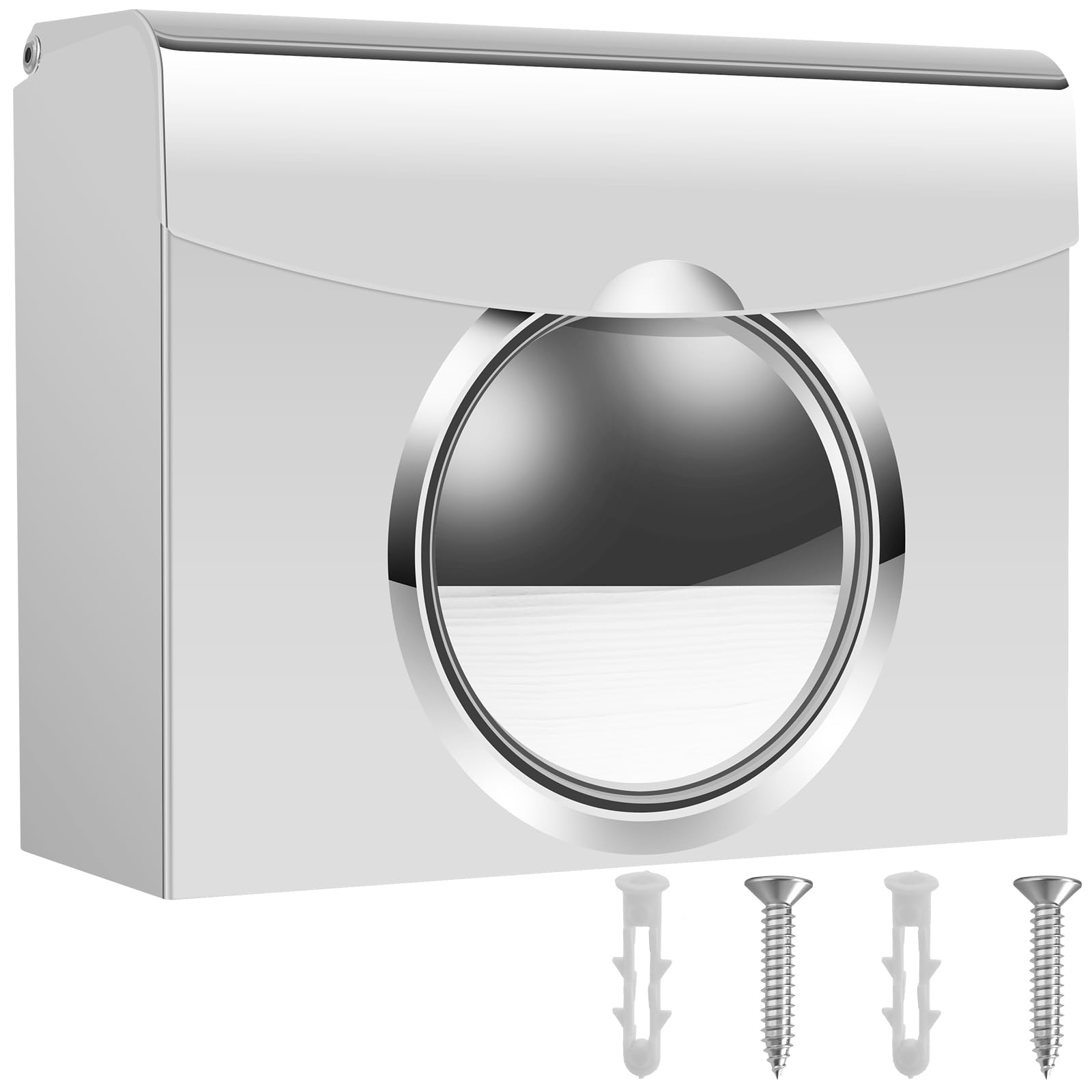 Paper Towel Dispenser, Wall Mounted Toilet Paper Holder, Stainless Steel Tissue Holder, Large Capacity Hand Towel Dispenser, Commercial Paper Tissue Dispenser for Hotel