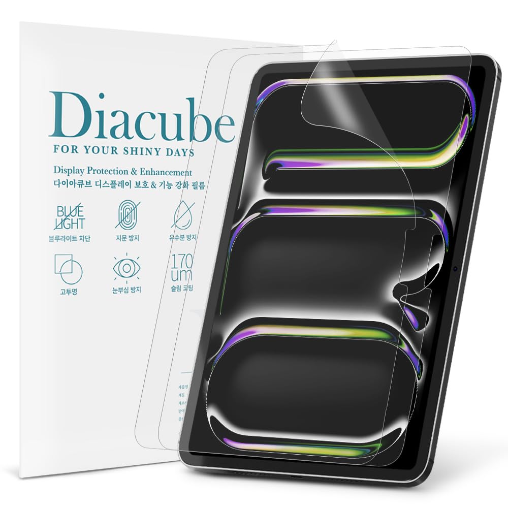 2-Pack Anti Glare Screen Protector with Blue Light Filter For iPad Pro 11 inch M5 2025 / M4 2024, Anti-Glare Matte PET Film, Anti-Fingerprint, High Touch Sensitivity, Easy Installation