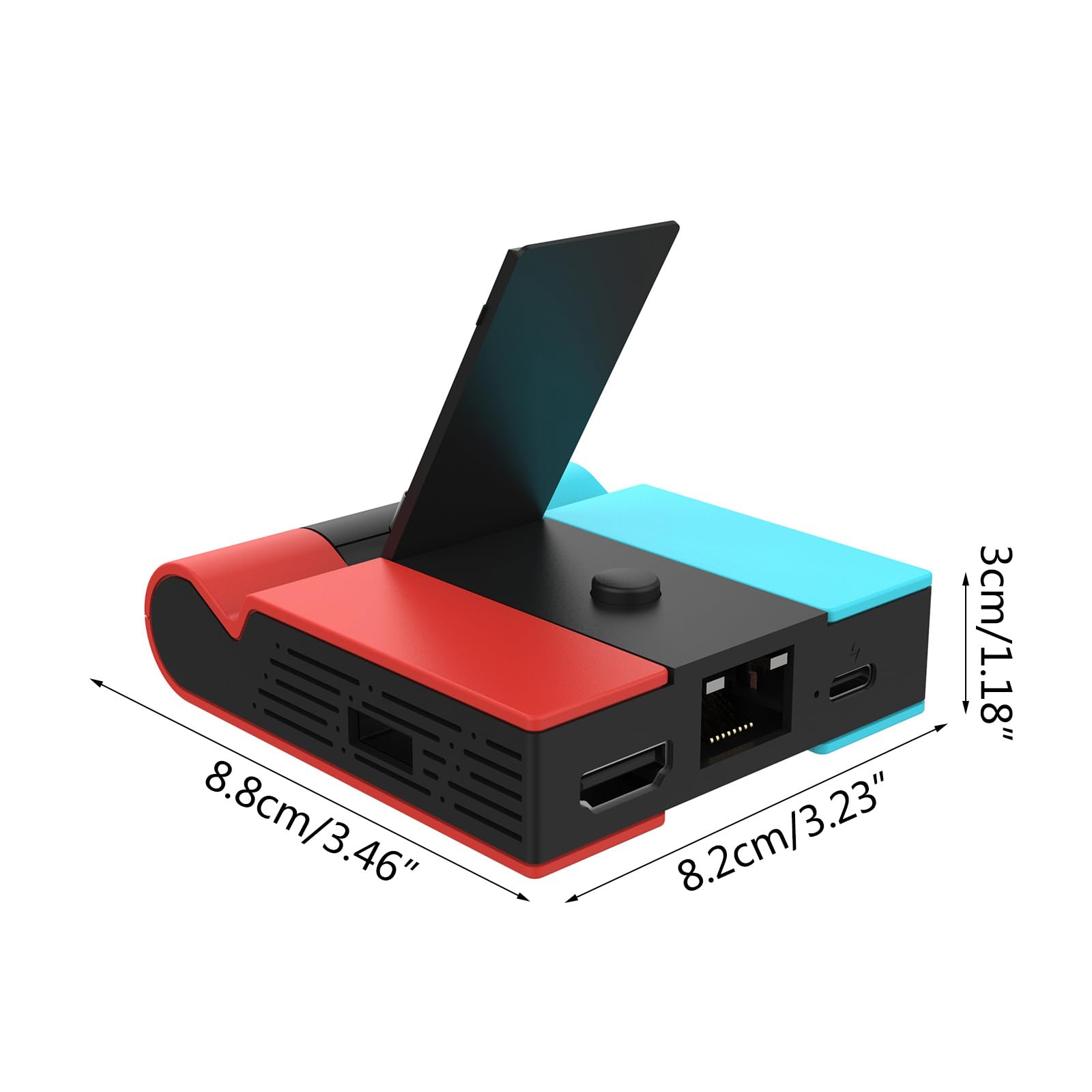 Per NS Dock Convertitore Video Pieghevole RJ45-Ethernet USB3.0 Porta di Ricarica PD Adattatore USB Docking Station Portatile
