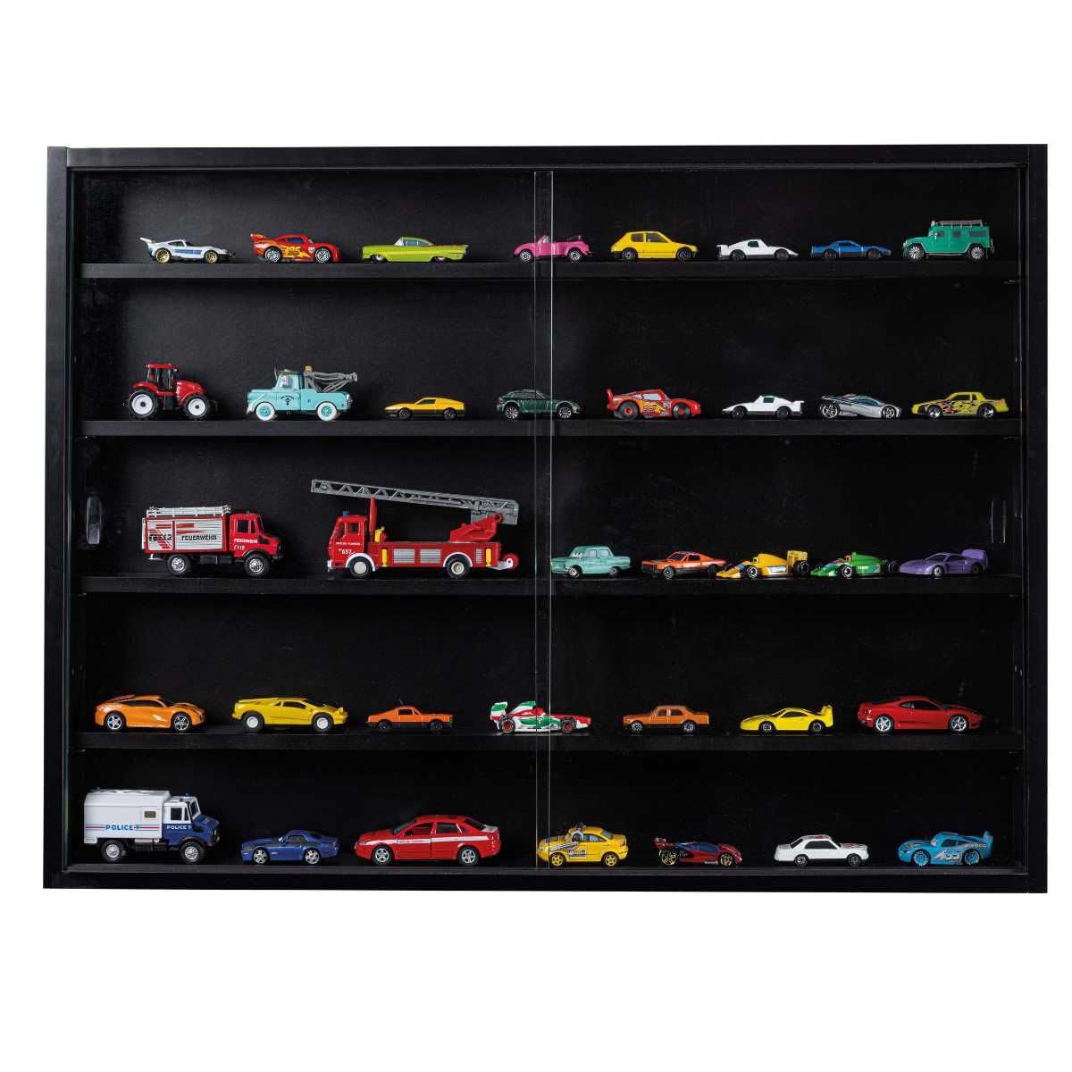 AltoBuy Vitrine Murale 5 Compartiments Noire - Collect