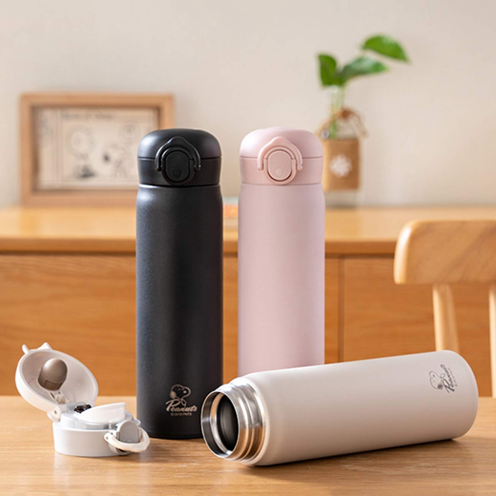 スヌーピー水筒　まほうびん Amazon｜スヌーピー 魔法瓶 水筒 500ml ワンタッチオープン 真空