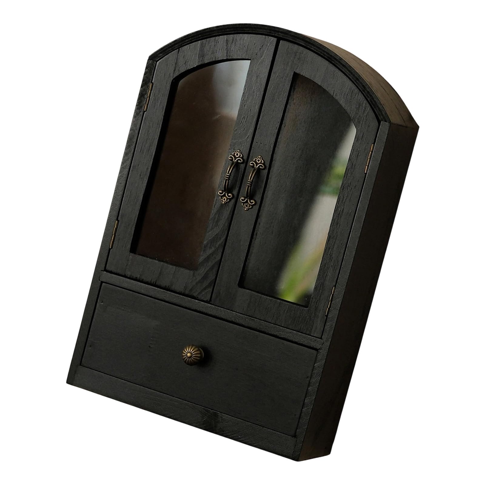 Organizzatori da scrivania in legno naturale con cassetto portaoggetti Vedi attraverso lo scaffale per la casa, camera da letto, controsoffitto Decors