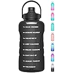 HydroPal 1 Gallon Water Bottles with Straw, 128 oz Water Bottle BPA Free Innovative 2-IN-1 Lid Gym Bottle with Times to Drink Motivational, Large for Sports Fitness Camping Water Jug 13.8X5.5 inch