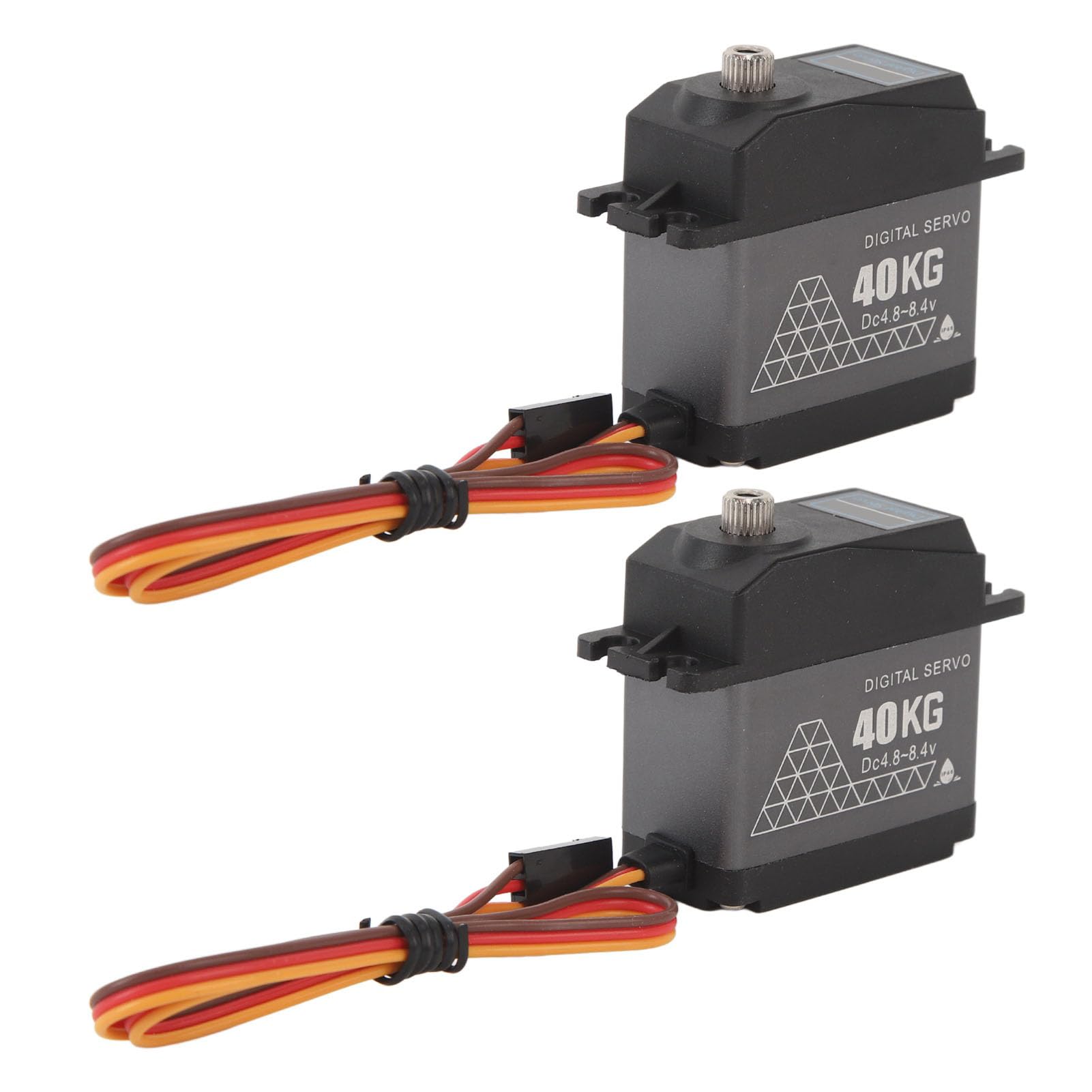 Servo Digital RC, 2 juegos de 40 kg de Servo Coreless con brazo de metal de 25 T establecido alta torsión para 1/12 1/10 1/8 Coche RC Robot