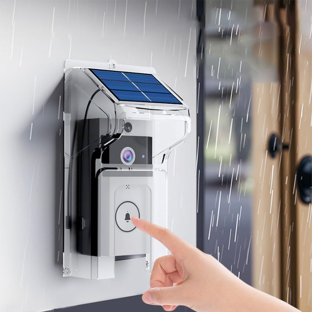 Videocitofono wireless Wifi, a energia solare, con copertura antipioggia impermeabile, citofono bidirezionale per casa e ufficio