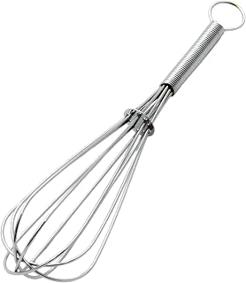 Chef Craft 8-Inch Chrome Plated Sturdy Whisk - Durable Lightweight Kitchen Tool for Small Mixing Jobs