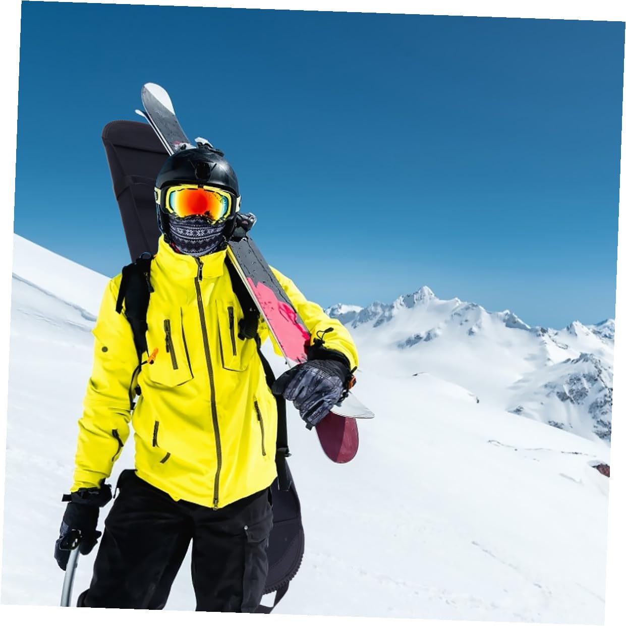 Housse de Protection pour Snowboard Noire Légère Paquet de Rangement à Dos Multi-Usage Compatible Transport Ski Étui Résistant pour Voyage en Voiture et Avion Stockage