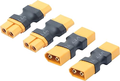 2 pares de adaptadores de conector XT60, XT60 macho y hembra sin adaptador de cable convertidor para RC Lipo batería Drone Toy Car etc