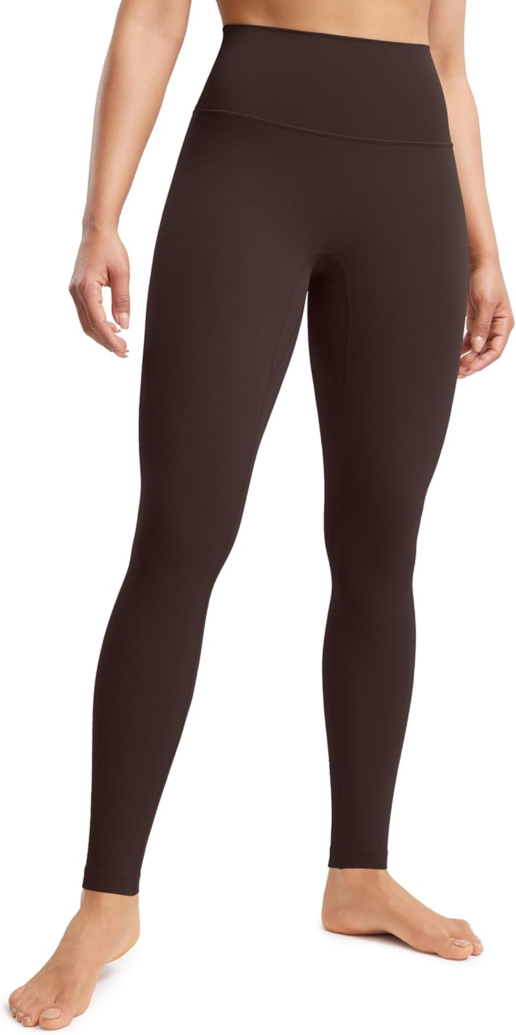 POSHDIVAH Creamluxe No Front Seam Yoga Leggings 28" Seamless High Waisted Workout Lounge Pants Pilates Gym Womens Tights