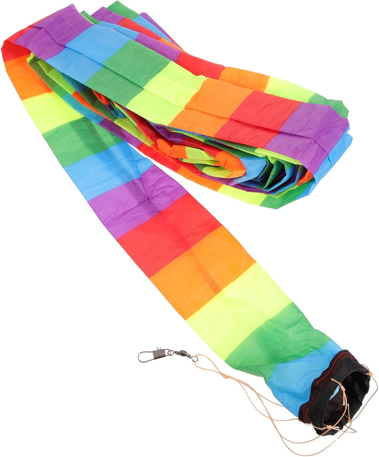 VOSAREA Colorful Kite Tail Streamer Ribbon Accessory Lightweight Ribbon for Outdoor Flying Kites DIY Decorative Tail for Garden Beach Park Windsock
