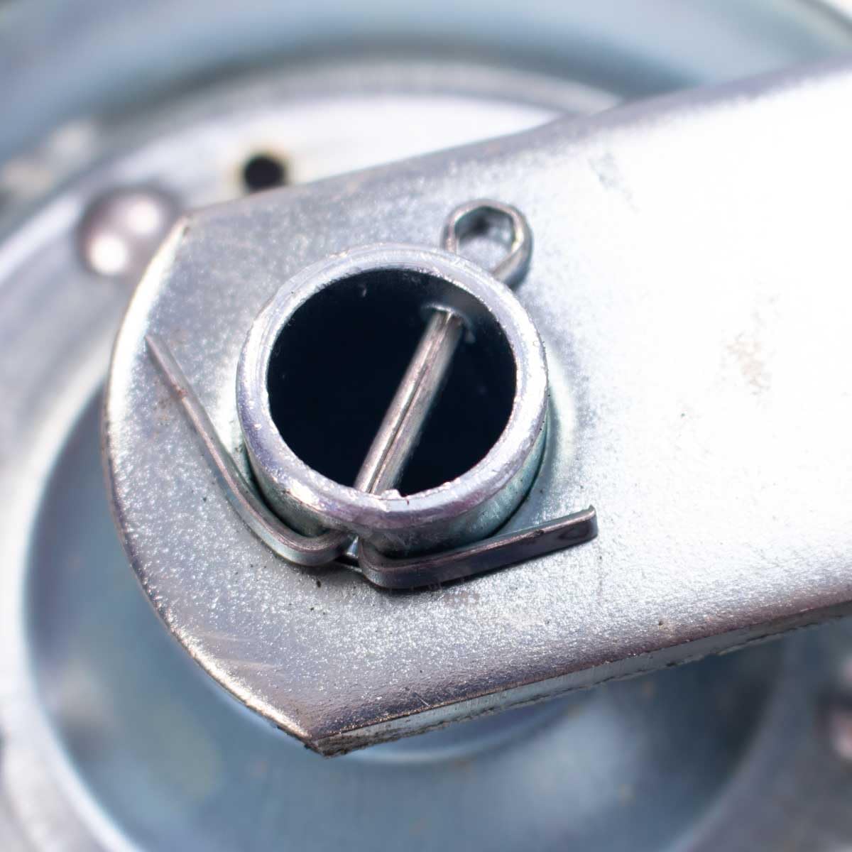 Generisch Rueda de apoyo, diámetro del tubo: 48 mm, carga de apoyo 150 kg, con rueda de goma maciza, rueda de 200 x 50 mm, llanta de acero, remolque, tractor, tractor, tractor, tubo de apoyo