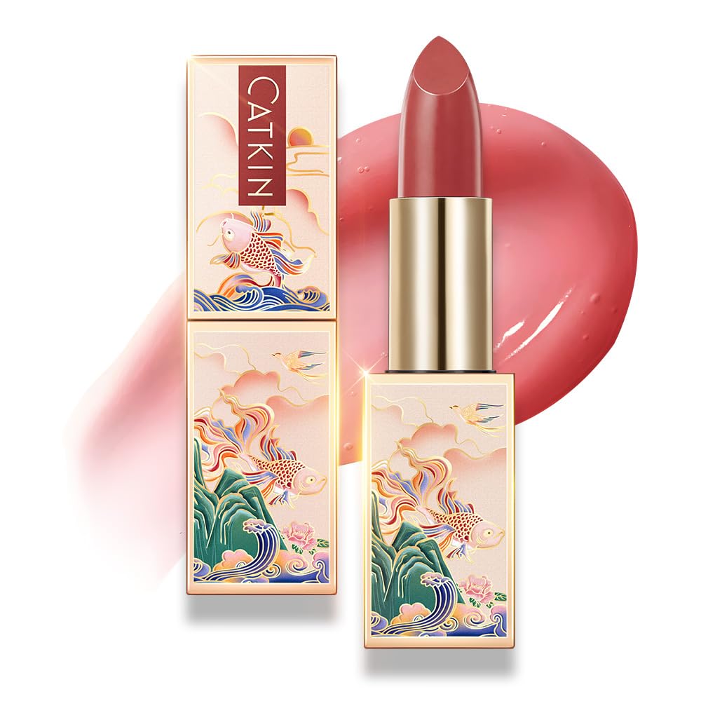 Lip Balm Color Tinted Lip Stain Ultra Hydrating Moistrurizer Chapstick with Vitamin E Nourishing For Cracked & Dry Lips 0.12 oz C06 Camellia