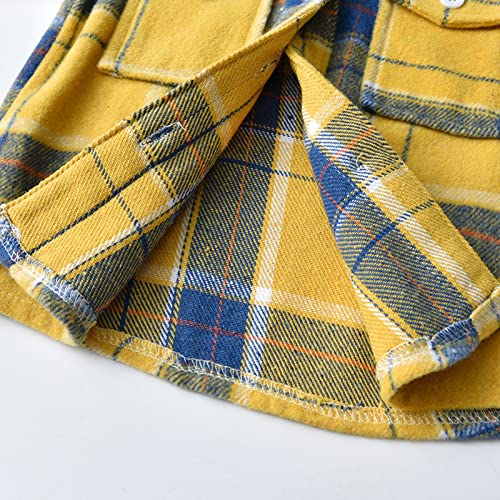 Toddler Long Sleeve Plaid Jacket Little Boys Girls Button Down Cardigan Shirt Coats Spring pring Clothes4