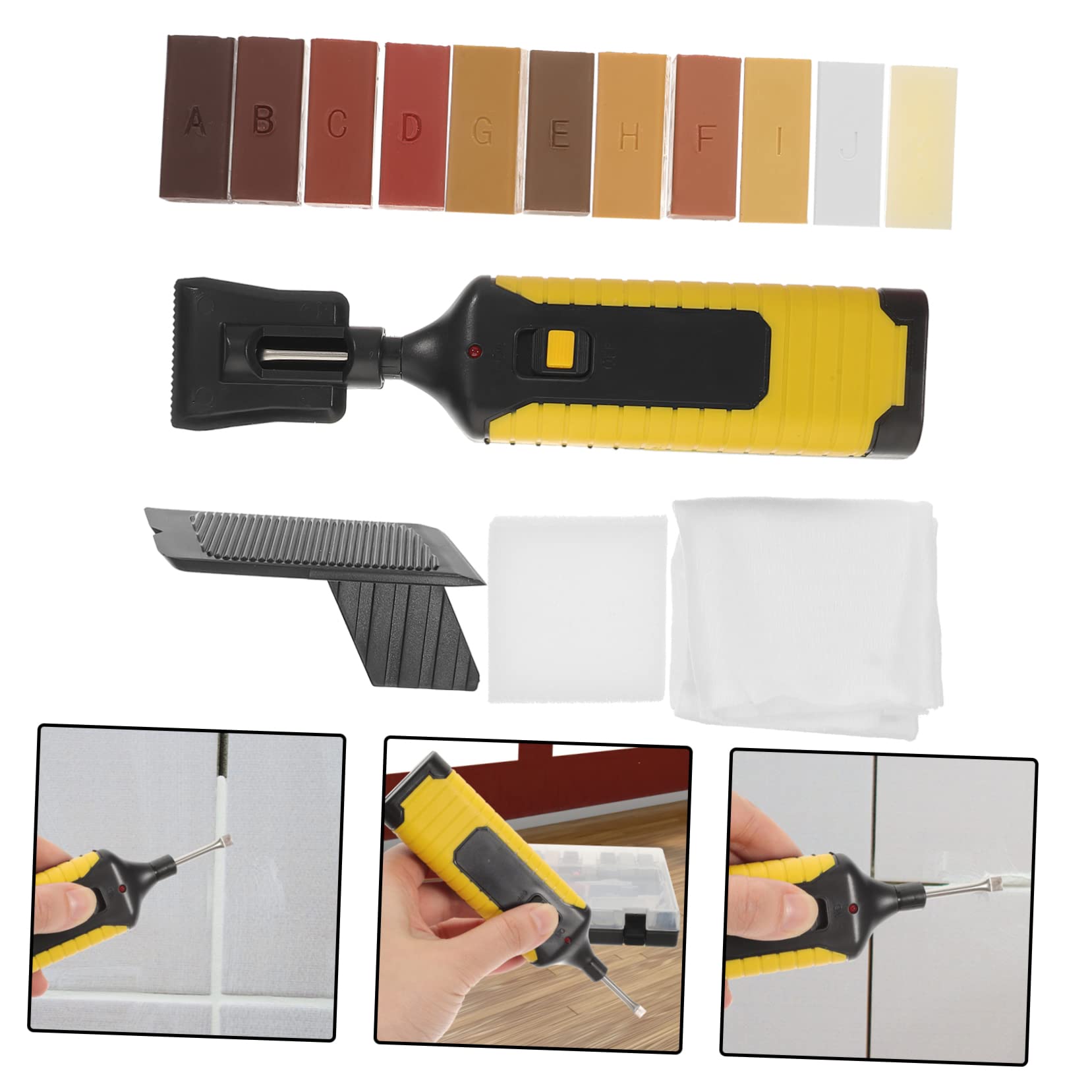 PRETYZOOM Kit di Riparazione per Riparare Graffi e Danni per Pavimenti in Legno e Laminato Blocchi di Cera in 11 Colori su Parquet e Superfici in Vinile