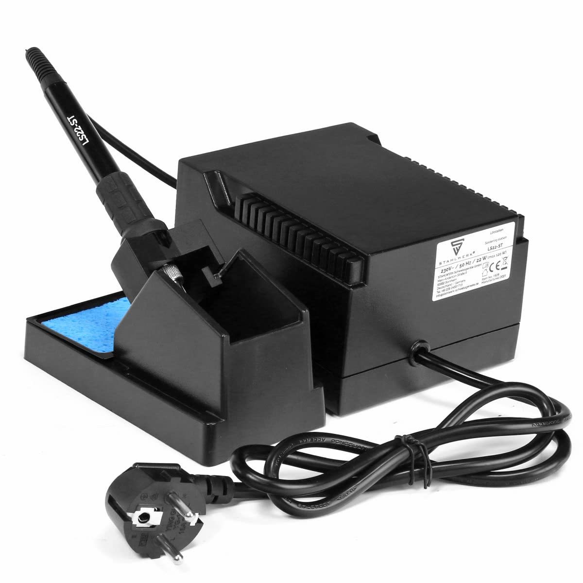 STAHLWERK LS22-ST Stazione saldante 22 watt multifunzione con saldatore per lavori di saldatura e dissaldatura professionali