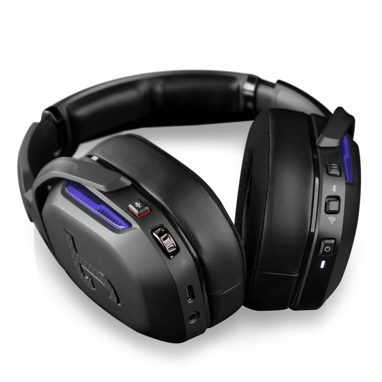 Teufel Cage Pro - Auriculares inalámbricos para videojuegos, Bluetooth, con micrófono integrado, duración de la batería 68 horas, sonido envolvente virtual 7.1 DTS X V2, USB, para PC, PS5, Xbox,