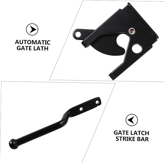 Bolt Gate Latch Automatic Gravity Lever Post Mount for Wood Fence Swing Self-Latching