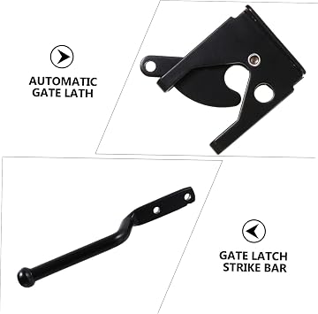 Bolt Gate Latch Automatic Gravity Lever Post Mount for Wood Fence Swing Self-Latching