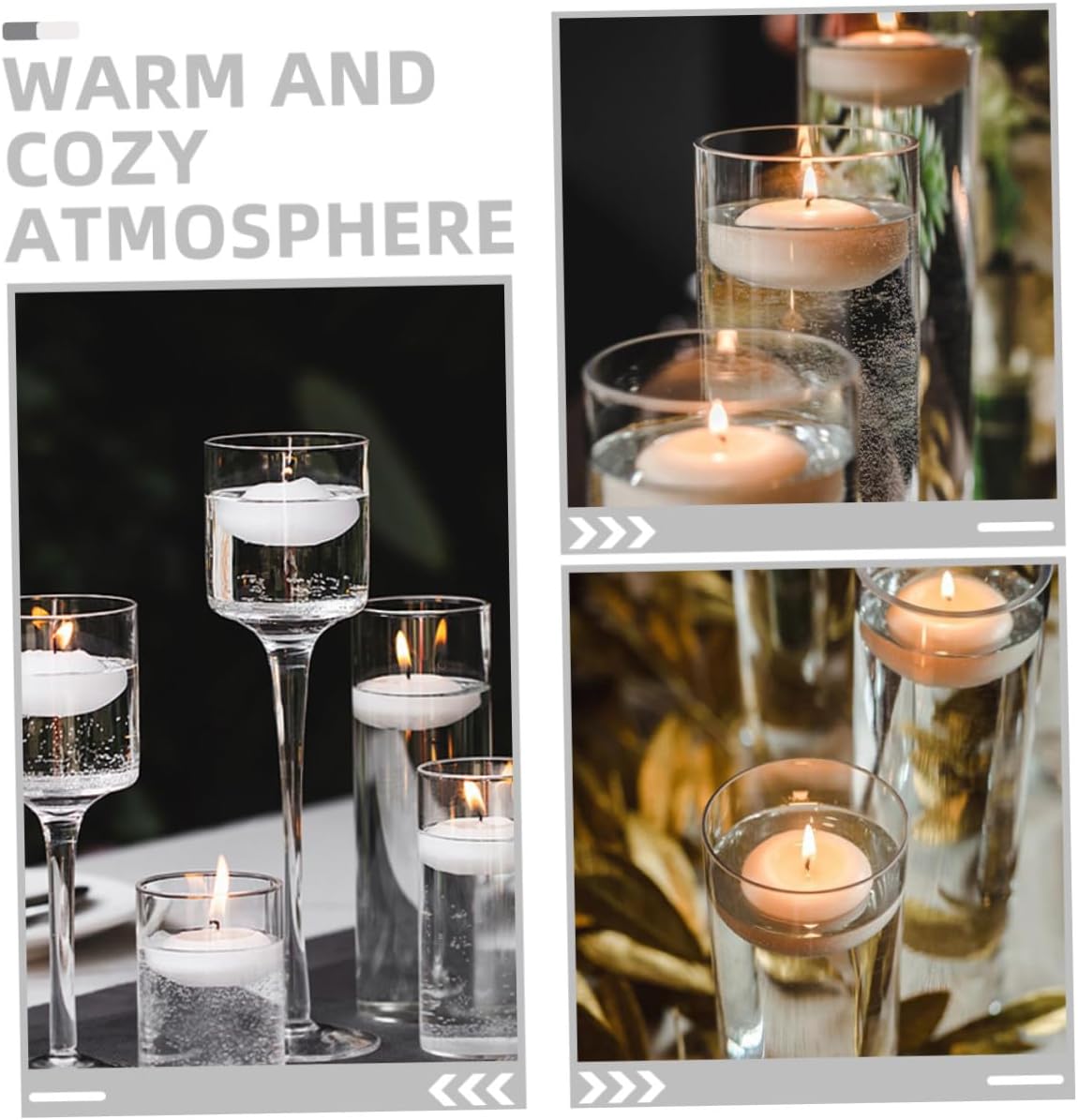 10pcs Dripless Floating Candles for Pool and Cylinder Vases Compact Unscented Votive Candles for Weddings Parties Romantic Dinners Birthday and Seasonal Celebrations