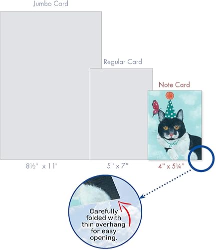 Miniatura 7 de The Best Card Company TITLE AM7375OCB-B2x10 - Juego surtido de tarjetas de felicitación en blanco, incluye 20 tarjetas + sobres, 10 diseños únicos,