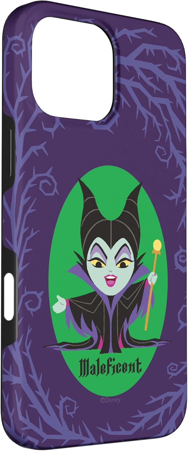 iPhone 16 Pro Max Disney Villains Kawaii Maleficent Chibi Purple Case