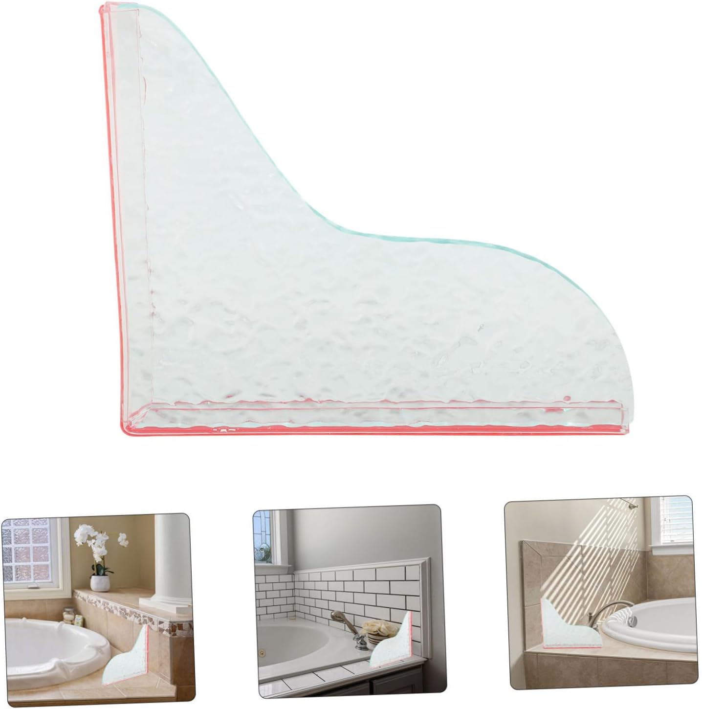 Veemoon Bathtub Splashing Guard Acrylic Material Shower Corner Splash Guard for Home
